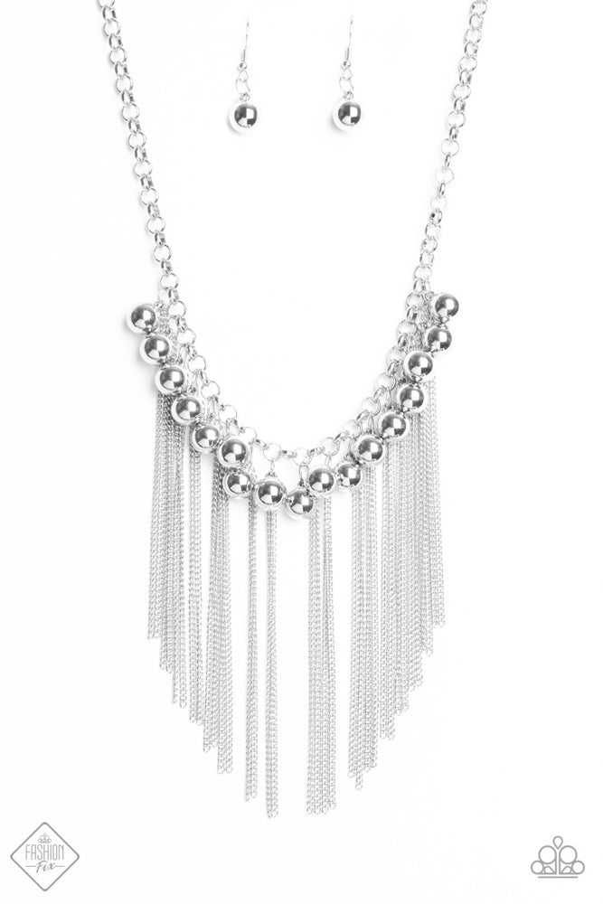 Powerhouse Prowl Silver Necklace - Paparazzi Accessories