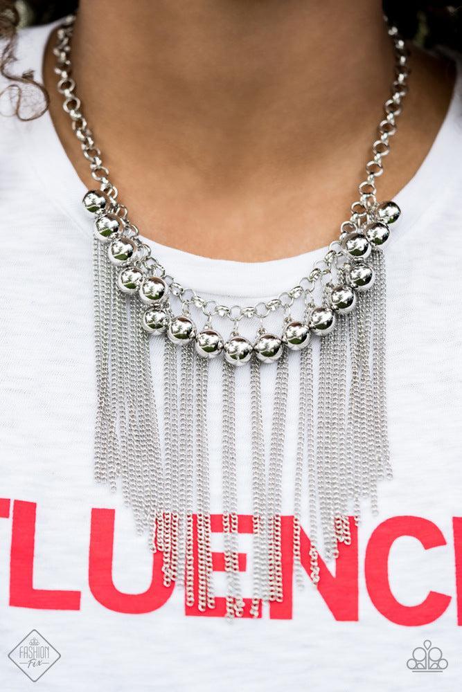 Powerhouse Prowl Silver Necklace - Paparazzi Accessories