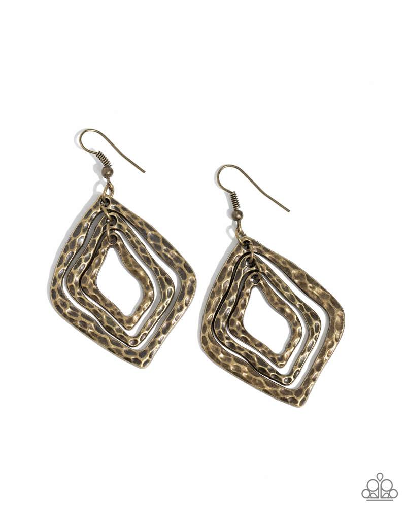 Primitive Performance Brass Earrings - Paparazzi Accessories