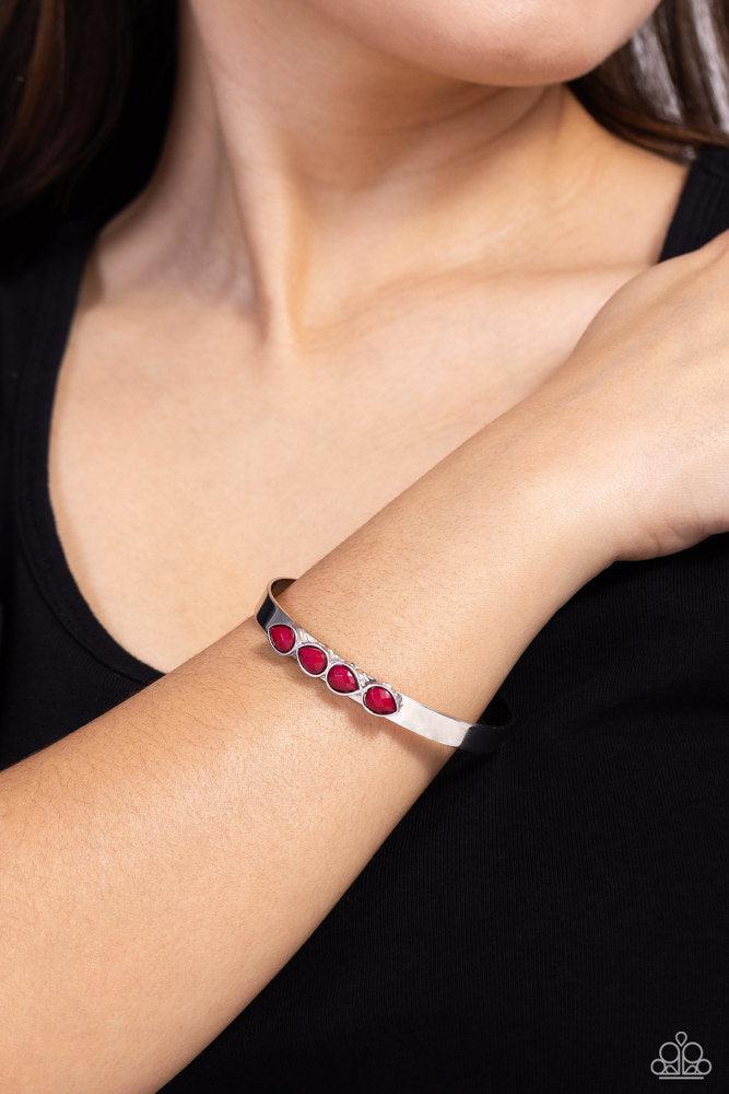Prismatically Petite Red Bracelet - Paparazzi Accessories