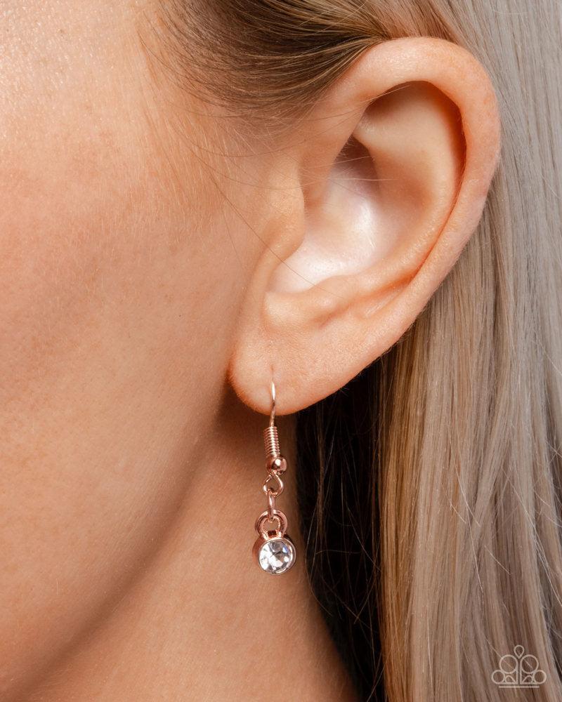 Radiant Reminder Rose Gold & White Pearl Necklace - Paparazzi Accessories