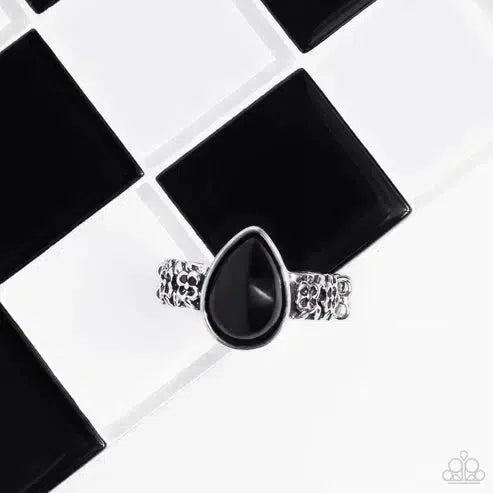 Rainbow Raindrops Black Ring - Paparazzi Accessories- CarasShop.com - Paparazzi Jewelry by Cara Jewels