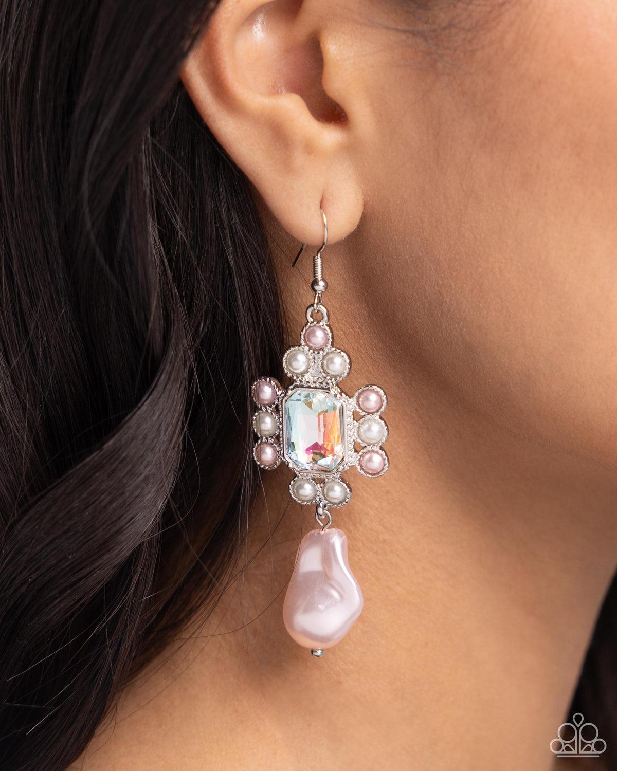 Raving Review Pink Earrings - Paparazzi Accessories