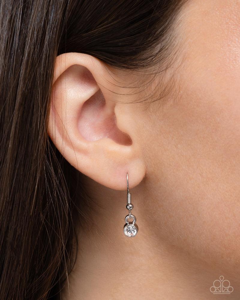 Rebel Racket Silver Necklace - Paparazzi Accessories - free matching earrings -CarasShop.com - Paparazzi Jewelry by Cara Jewels