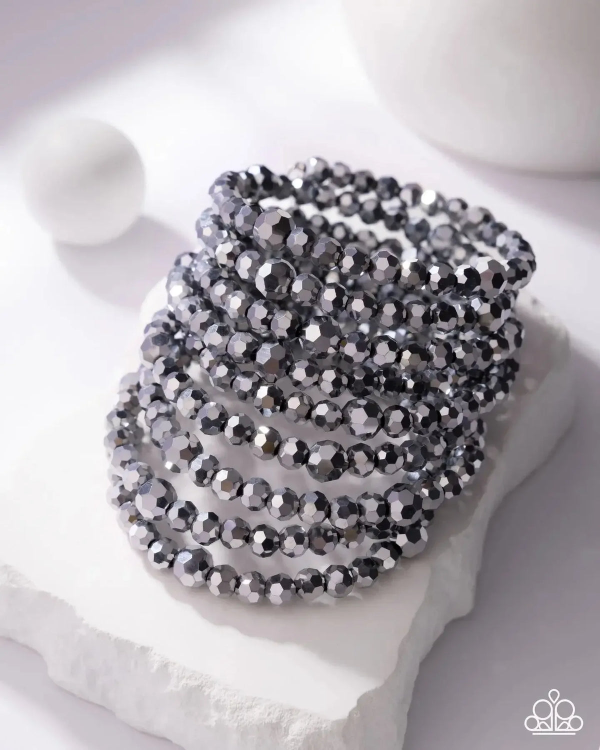 Record Breaking Beam Silver Zi Collection Bracelet - Paparazzi Accessories - free matching earrings -CarasShop.com - Paparazzi Jewelry by Cara Jewels