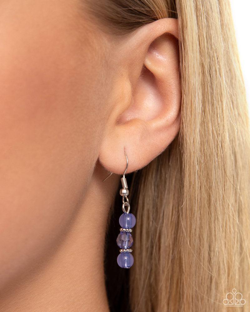Refined Rush Blue Necklace - Paparazzi Accessories - free matching earrings -CarasShop.com - Paparazzi Jewelry by Cara Jewels
