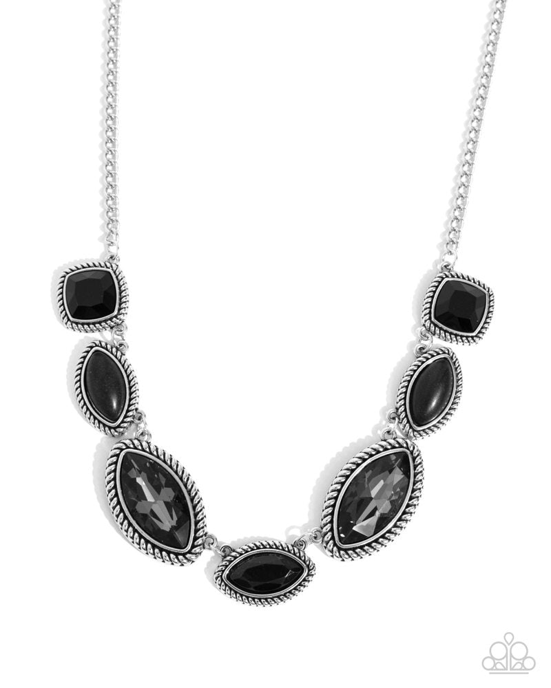 Regally Roped Black Necklace - Paparazzi Accessories