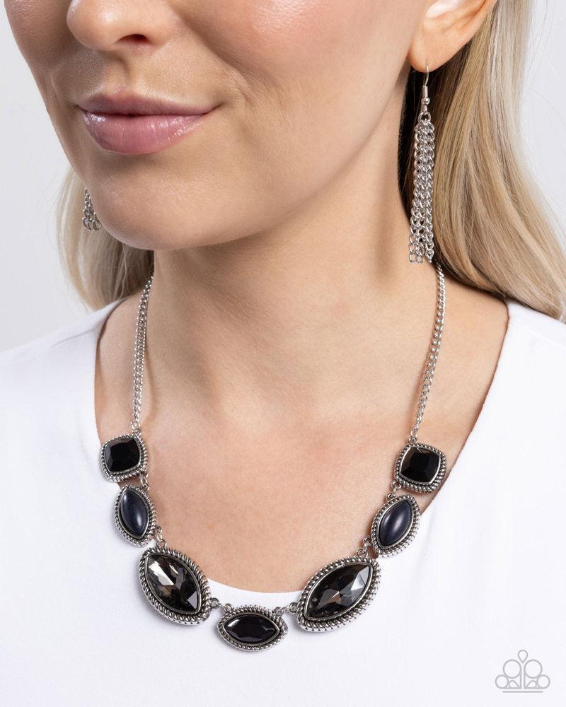 Regally Roped Black Necklace - Paparazzi Accessories