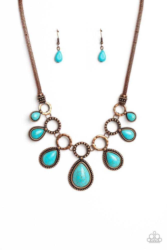 Riverside Relic Copper & Turquoise Necklace - Paparazzi Accessories