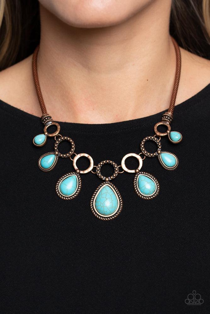 Riverside Relic Copper & Turquoise Necklace - Paparazzi Accessories