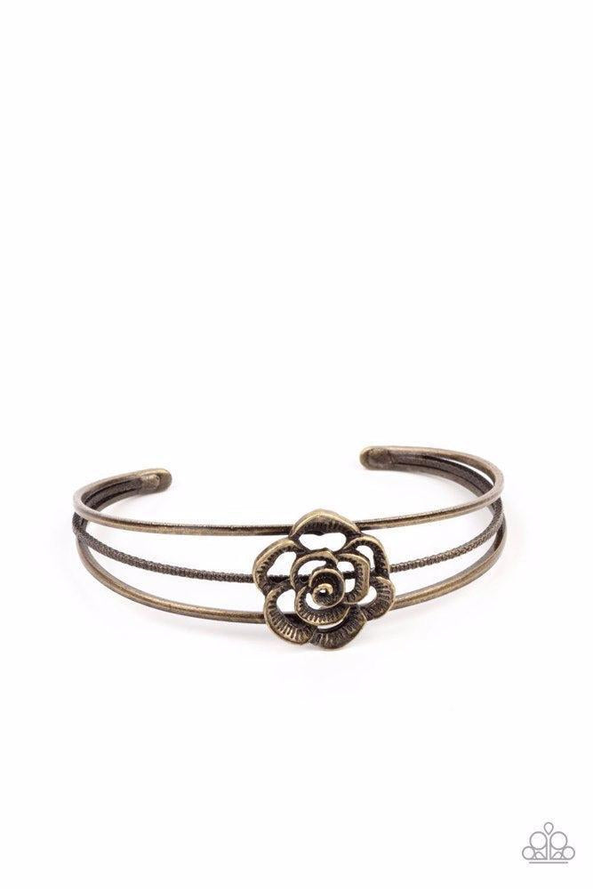 Rosy Repose Brass Bracelet - Paparazzi Accessories