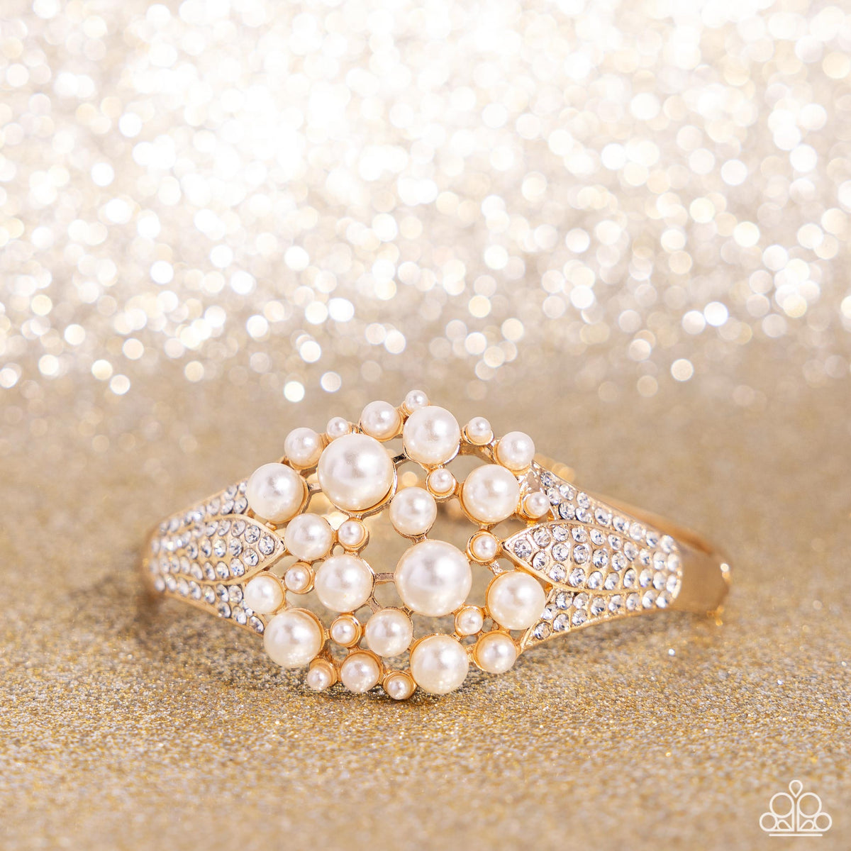 Royal Red Carpet Gold and White Pearl Bracelet - Paparazzi Accessories