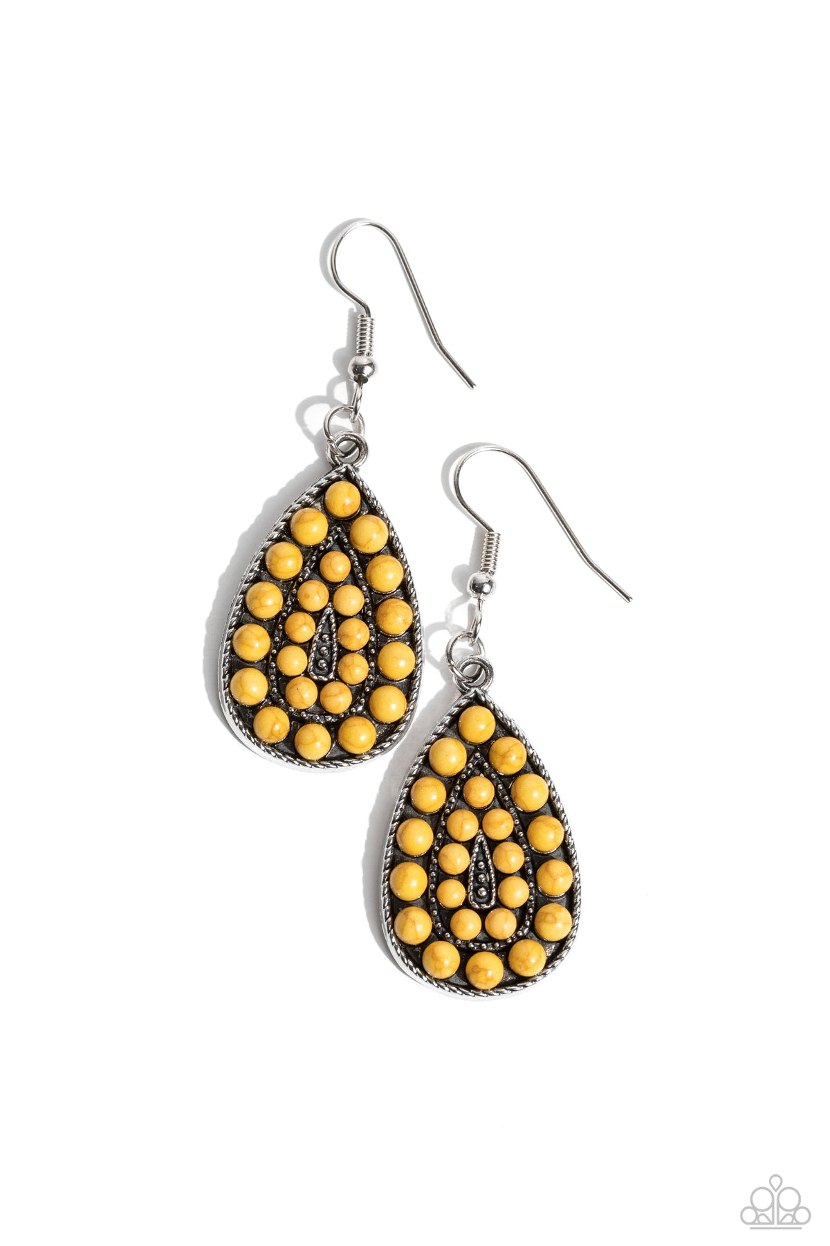 Rural Replica Yellow Earrings - Paparazzi Accessories