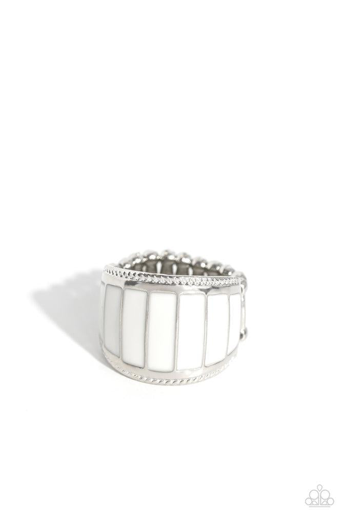 SWATCH Your Step White Ring - Paparazzi Accessories