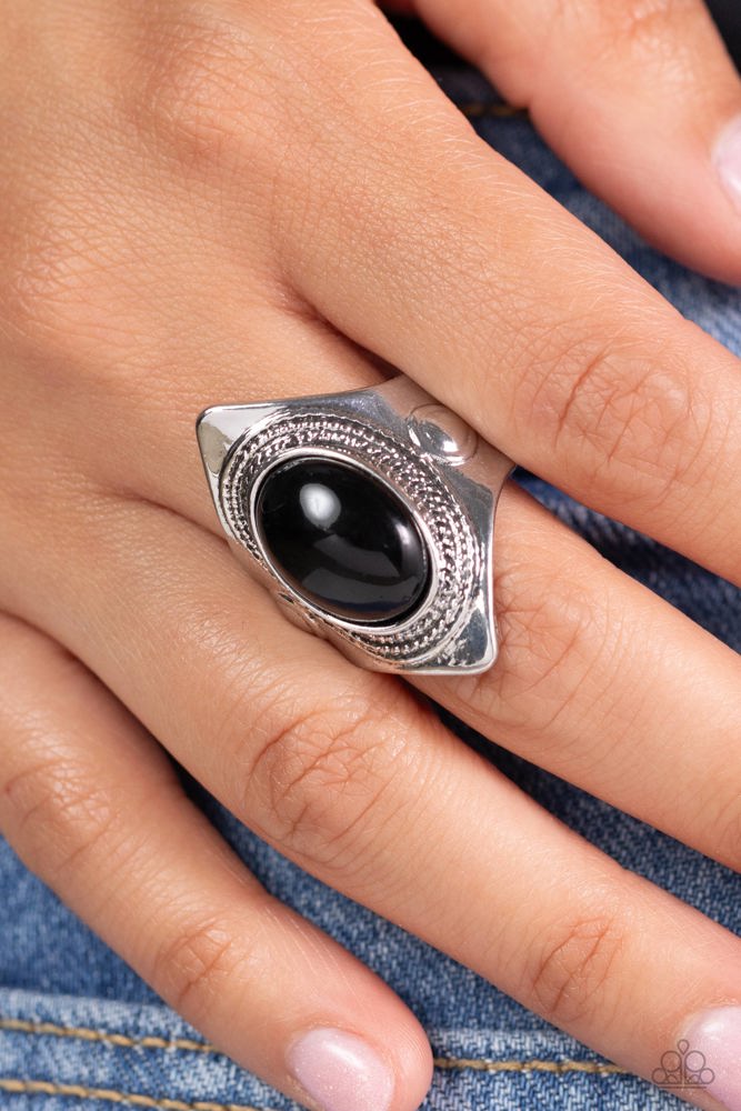 Safari Sightseer Black Ring - Paparazzi Accessories