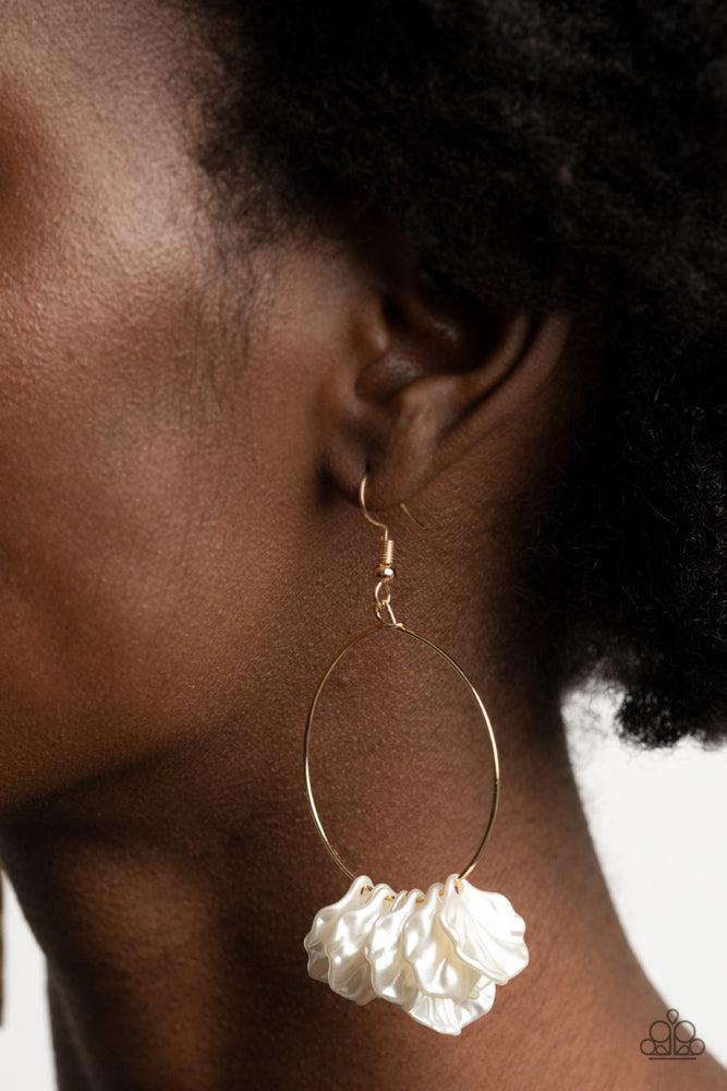 Sailboats and Seashells Gold Earrings - Paparazzi Accessories
