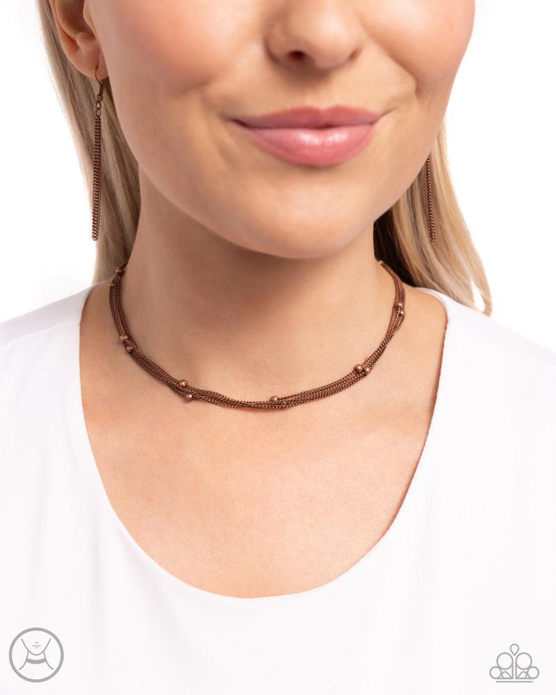 Satellite Strands Copper Necklace - Paparazzi Accessories
