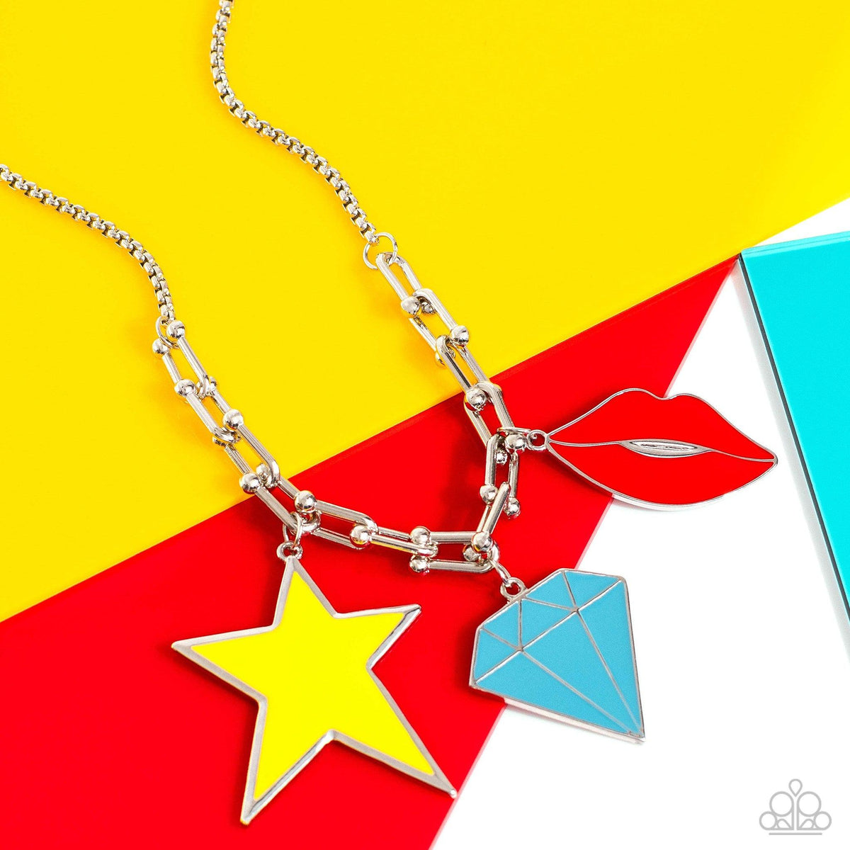 Scouting Shapes Multi Charm Necklace - Paparazzi Accessories