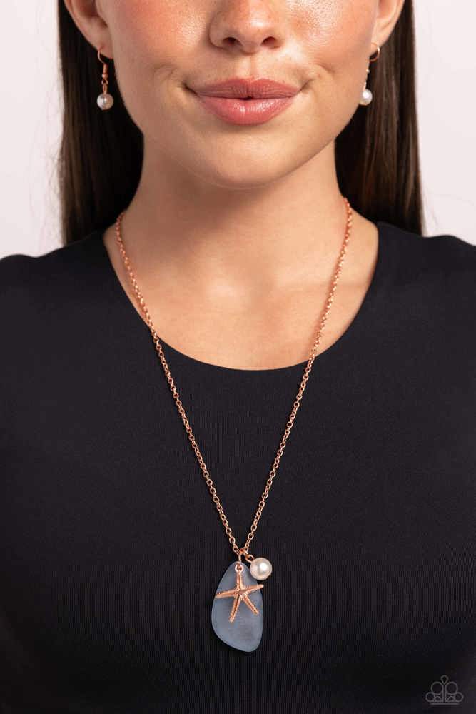 Sea Glass Stash Copper Necklace - Paparazzi Accessories