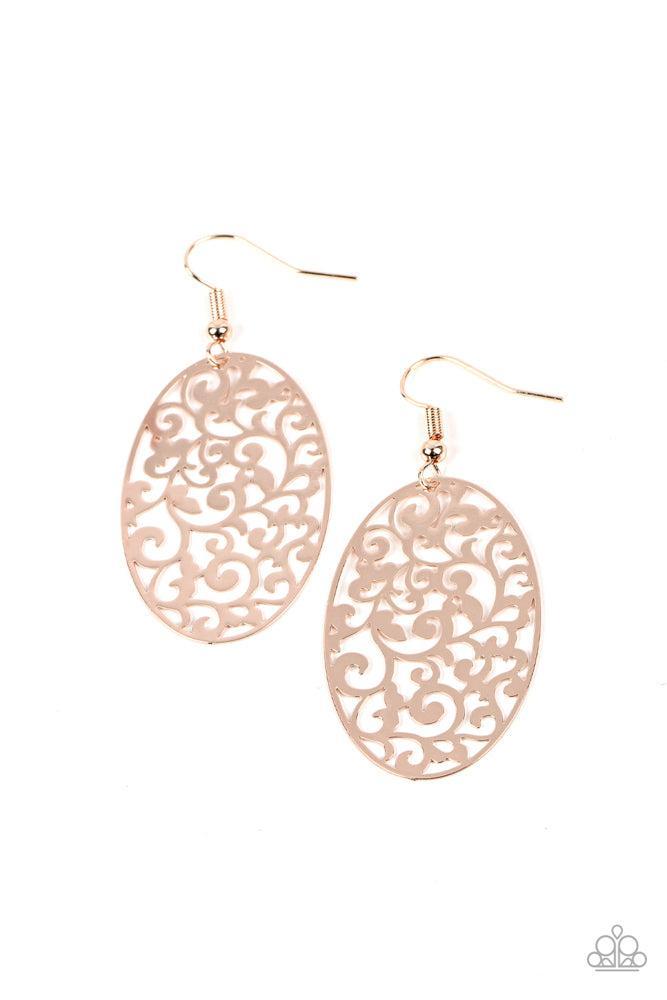 Secret Orchards Gold Earrings - Paparazzi Accessories