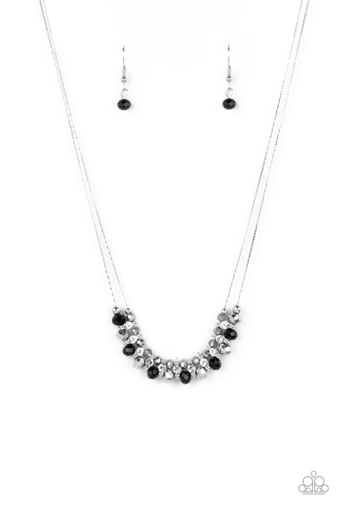 Shimmering High Society Black Necklace - Paparazzi Accessories