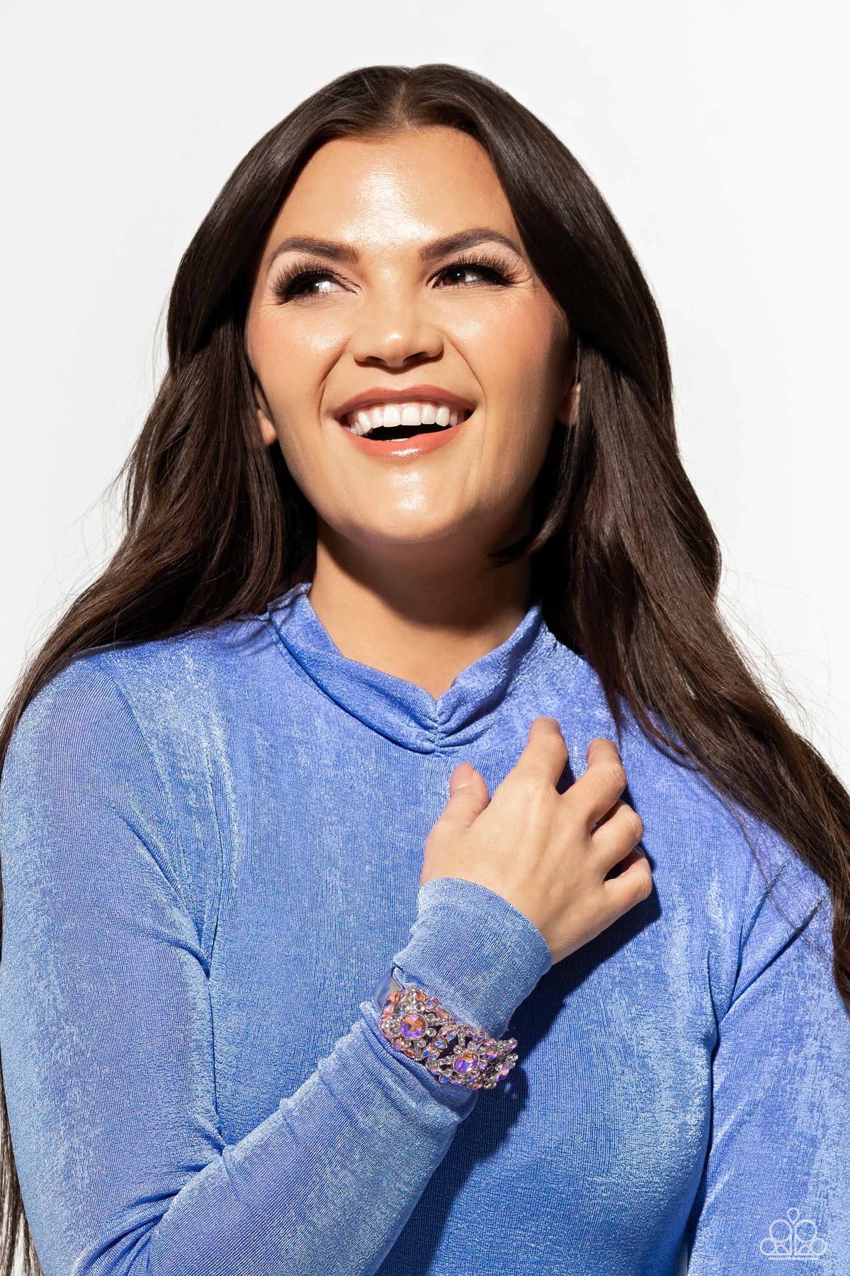 Shimmering Solo Orange Rhinestone Bracelet - Paparazzi Accessories