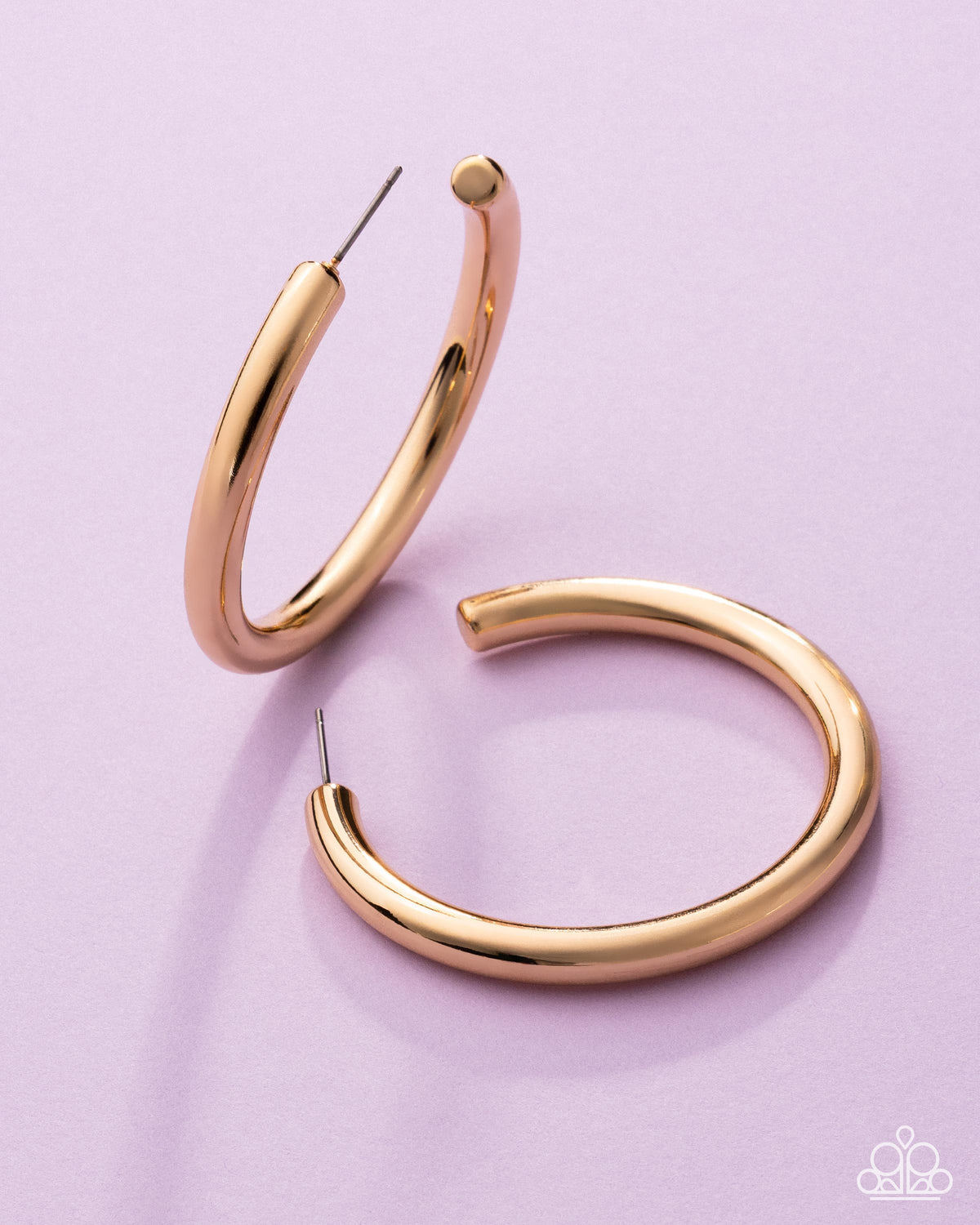 Sinuous Sheen Gold Hoop Earrings - Paparazzi Accessories