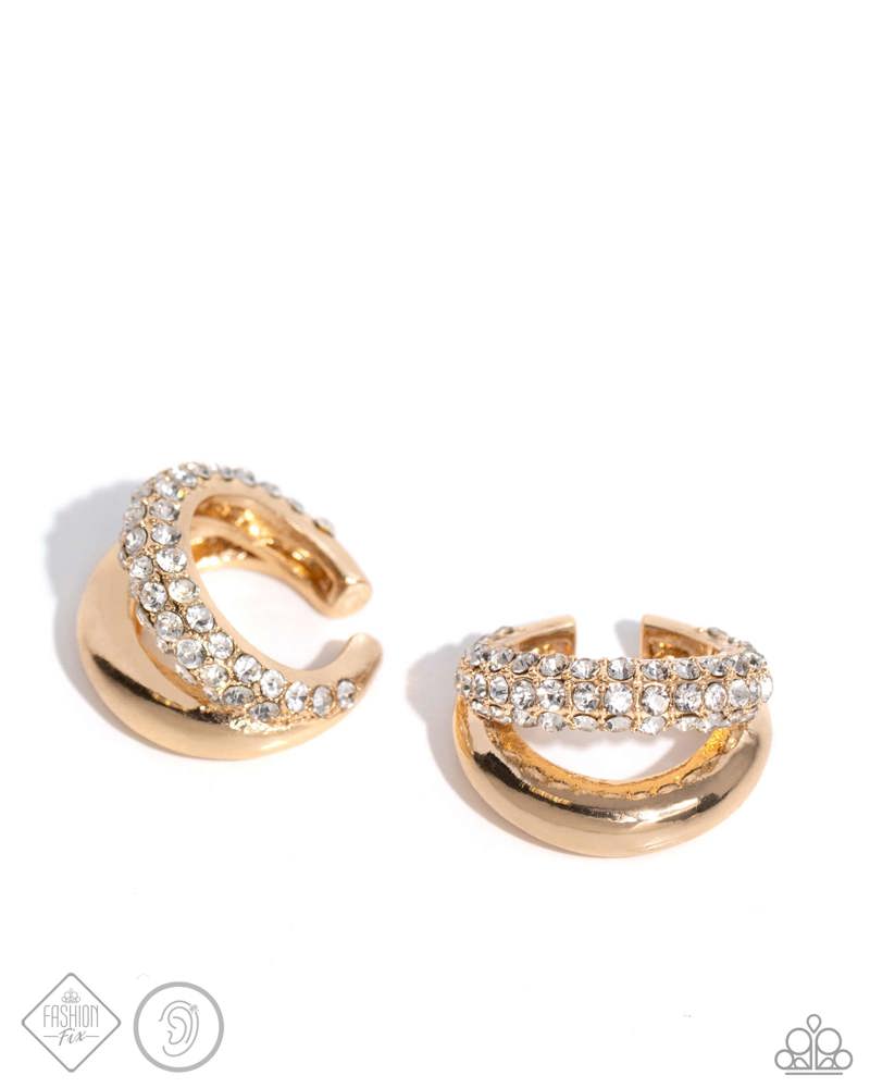 Sizzling Spotlight Gold Ear Cuff - Paparazzi Accessories