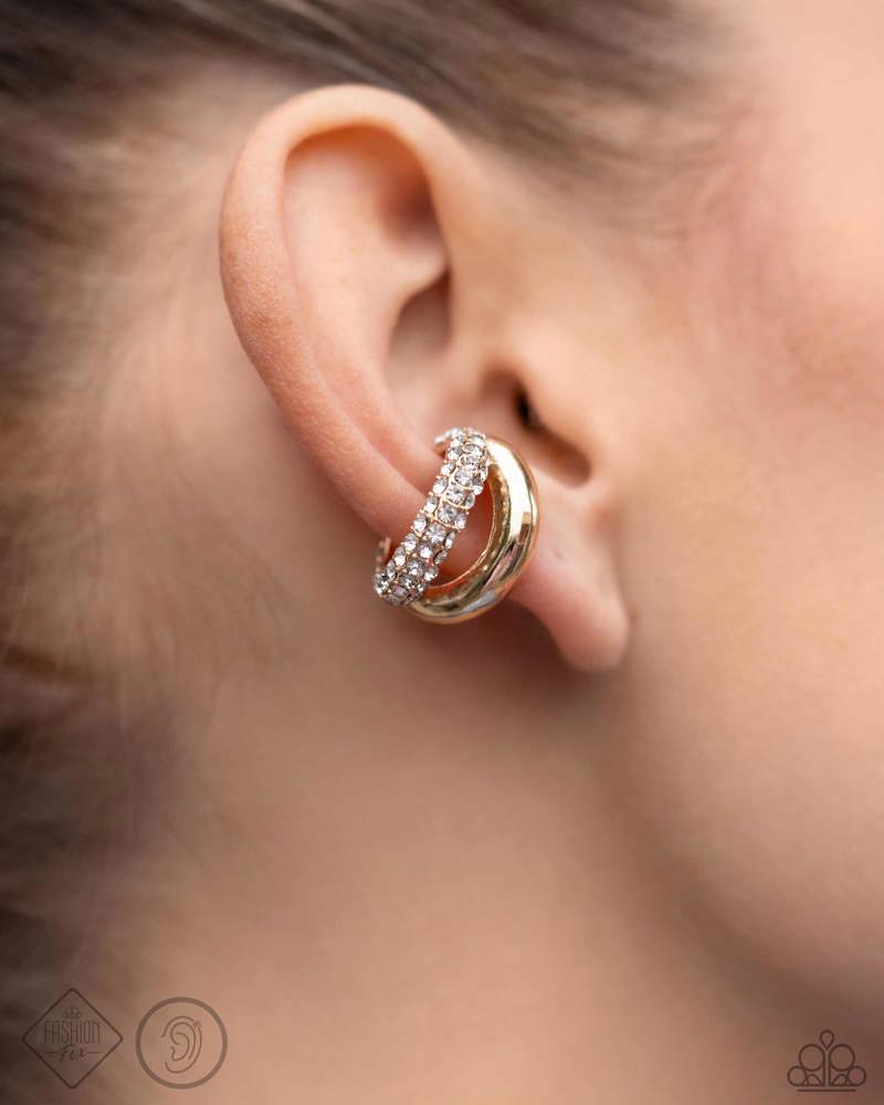 Sizzling Spotlight Gold Ear Cuff - Paparazzi Accessories