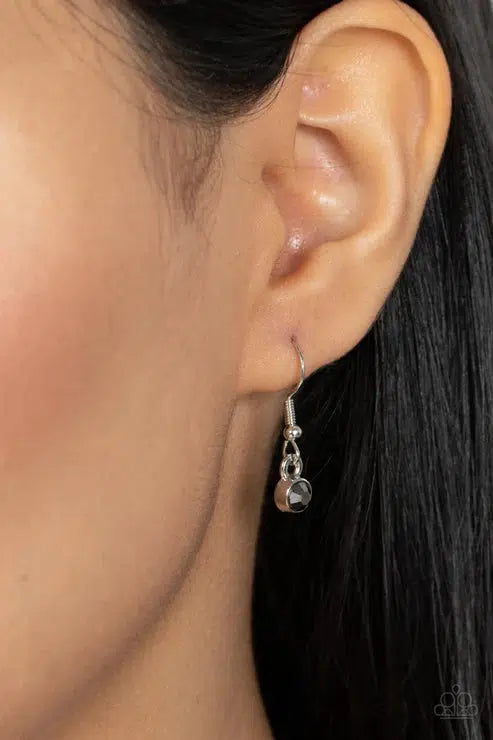 Skyscraping Sparkle Silver Necklace - Paparazzi Accessories - free matching earrings -CarasShop.com - Paparazzi Jewelry by Cara Jewels