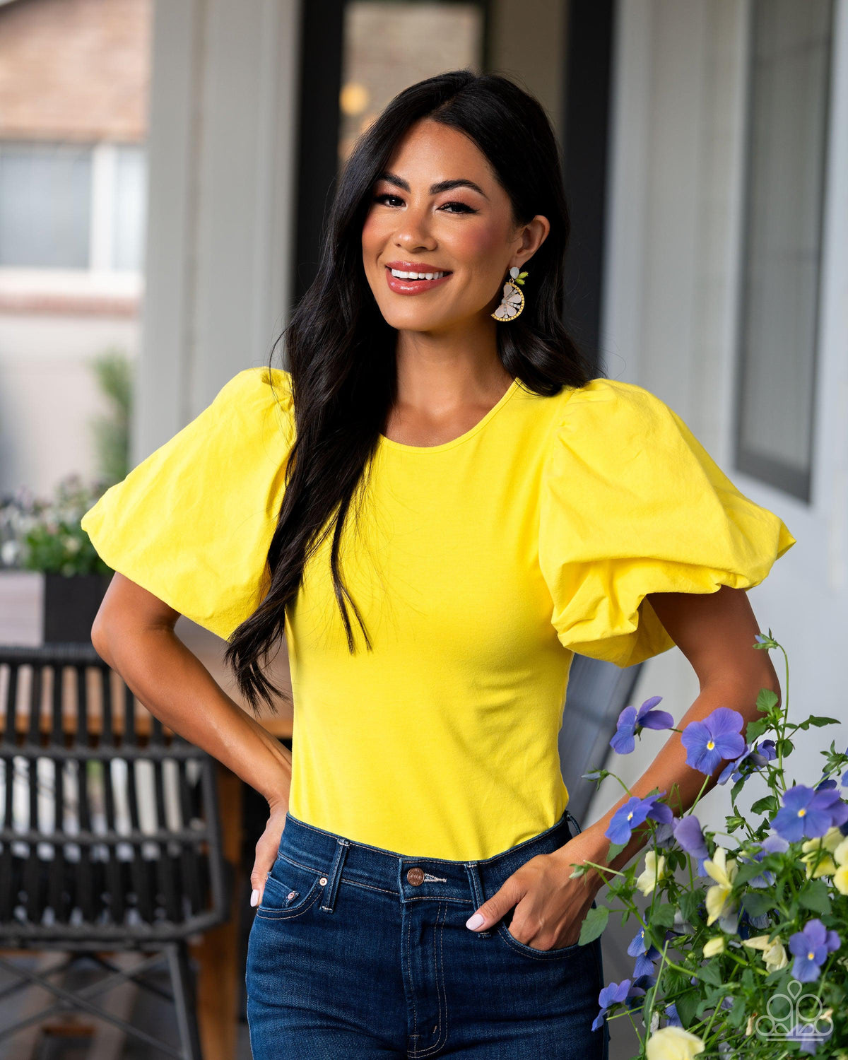 Slice of Summer Yellow Post Earrings - Paparazzi Accessories