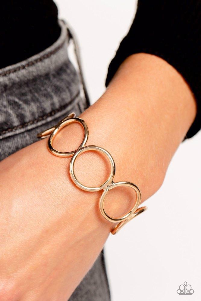 Socialite Sheen Gold Bracelet - Paparazzi Accessories