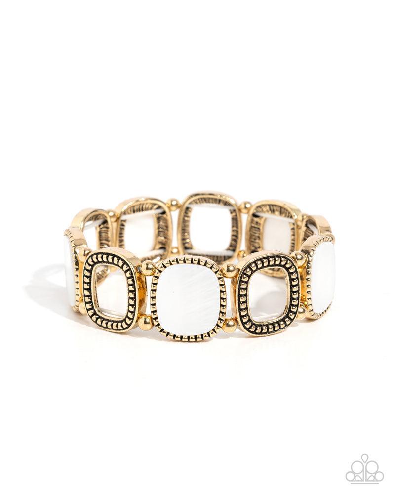 Socialite Shells Gold Bracelet - Paparazzi Accessories