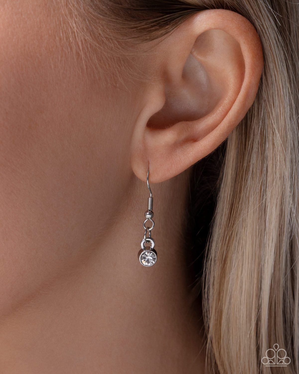 Sophisticated Sheen White Gem Necklace - Paparazzi Accessories - free matching earrings - CarasShop.com - Paparazzi Jewelry by Cara Jewels