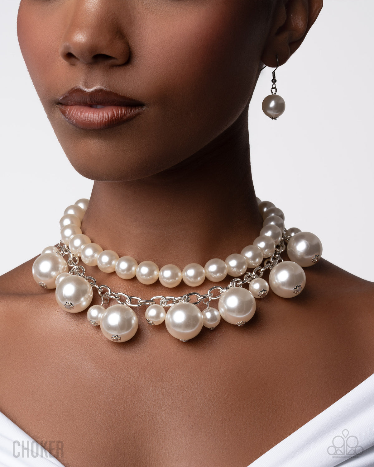 Sophisticated to the Max White Pearl Choker Necklace - Paparazzi Accessories