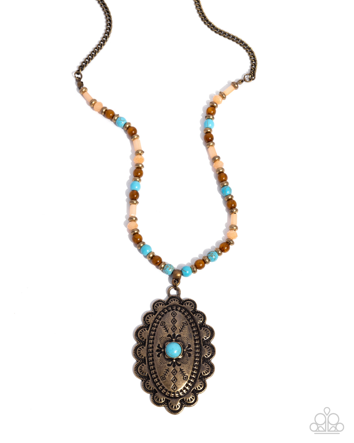 Soulful Stones Multi & Brass Necklace - Paparazzi Accessories