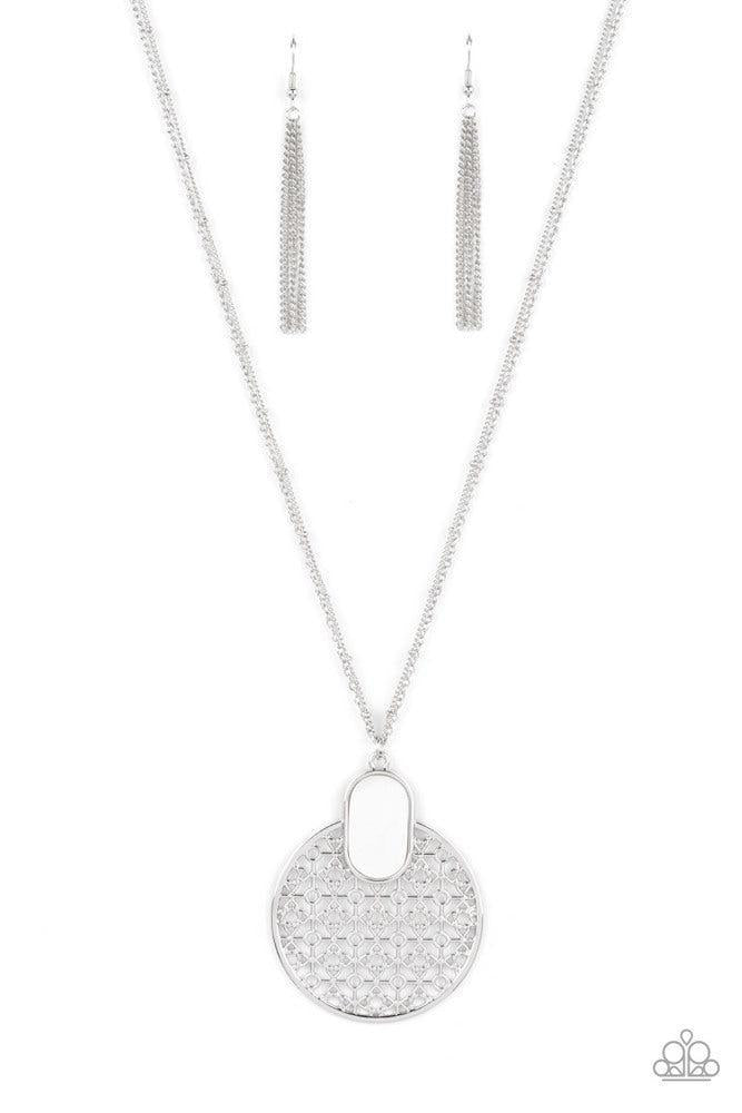 South Beach Beauty White Necklace - Paparazzi Accessories