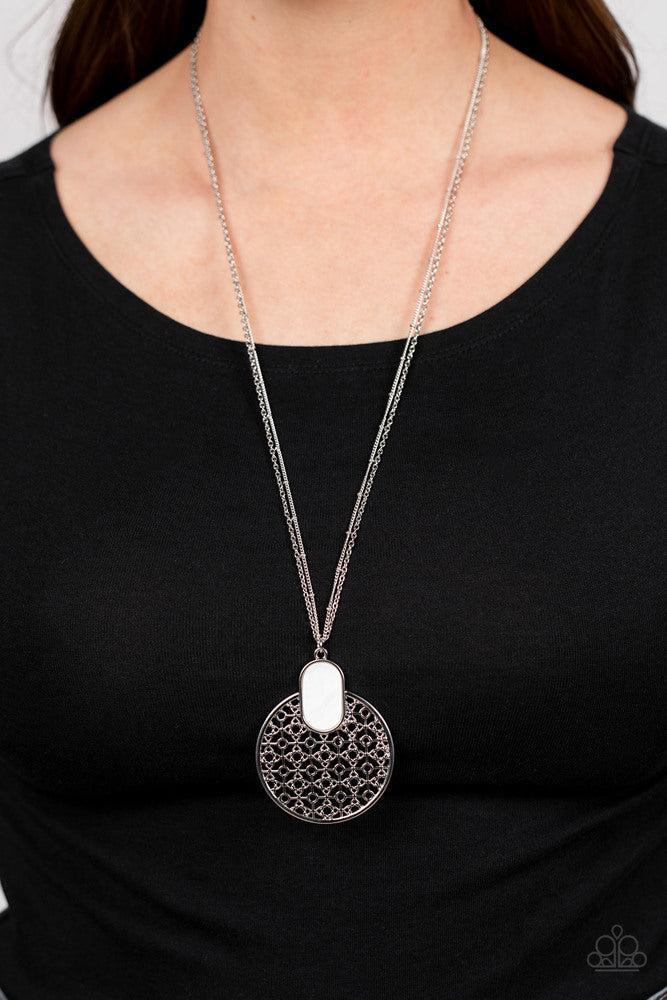 South Beach Beauty White Necklace - Paparazzi Accessories