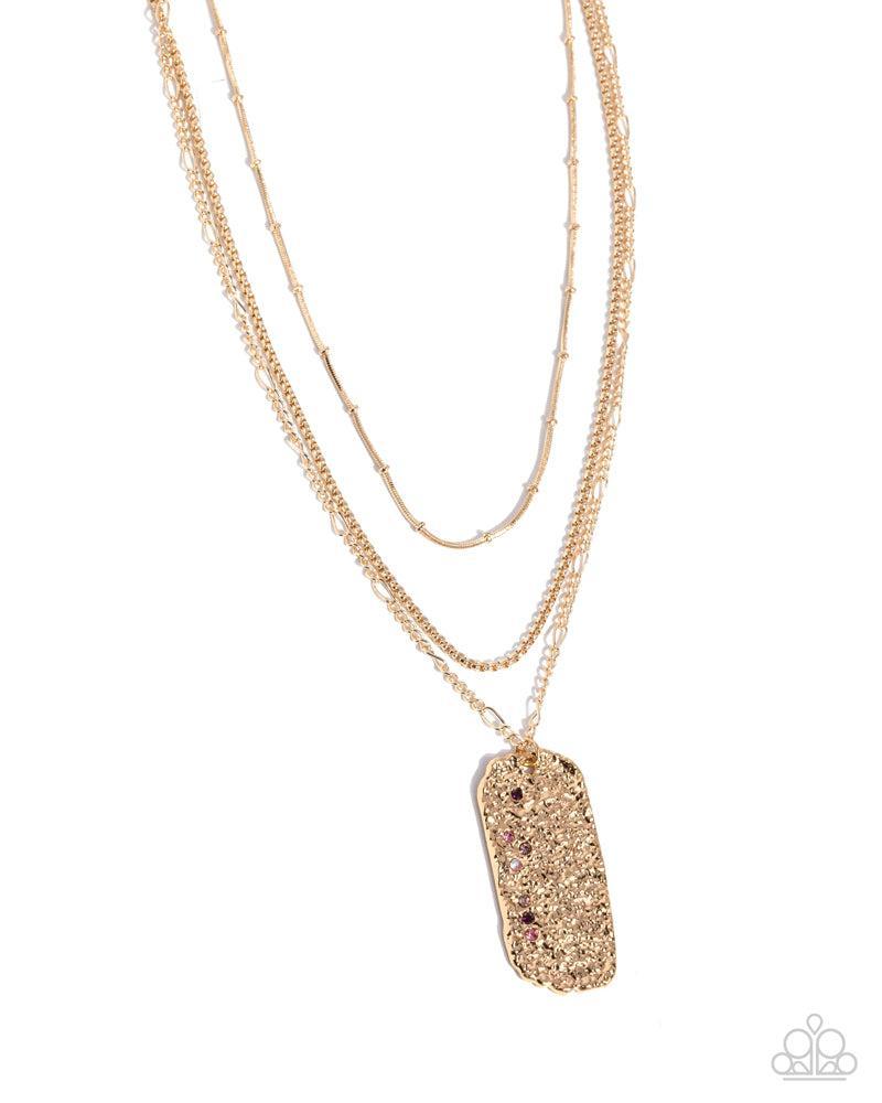 Spellbound Story Purple & Gold Necklace - Paparazzi Accessories