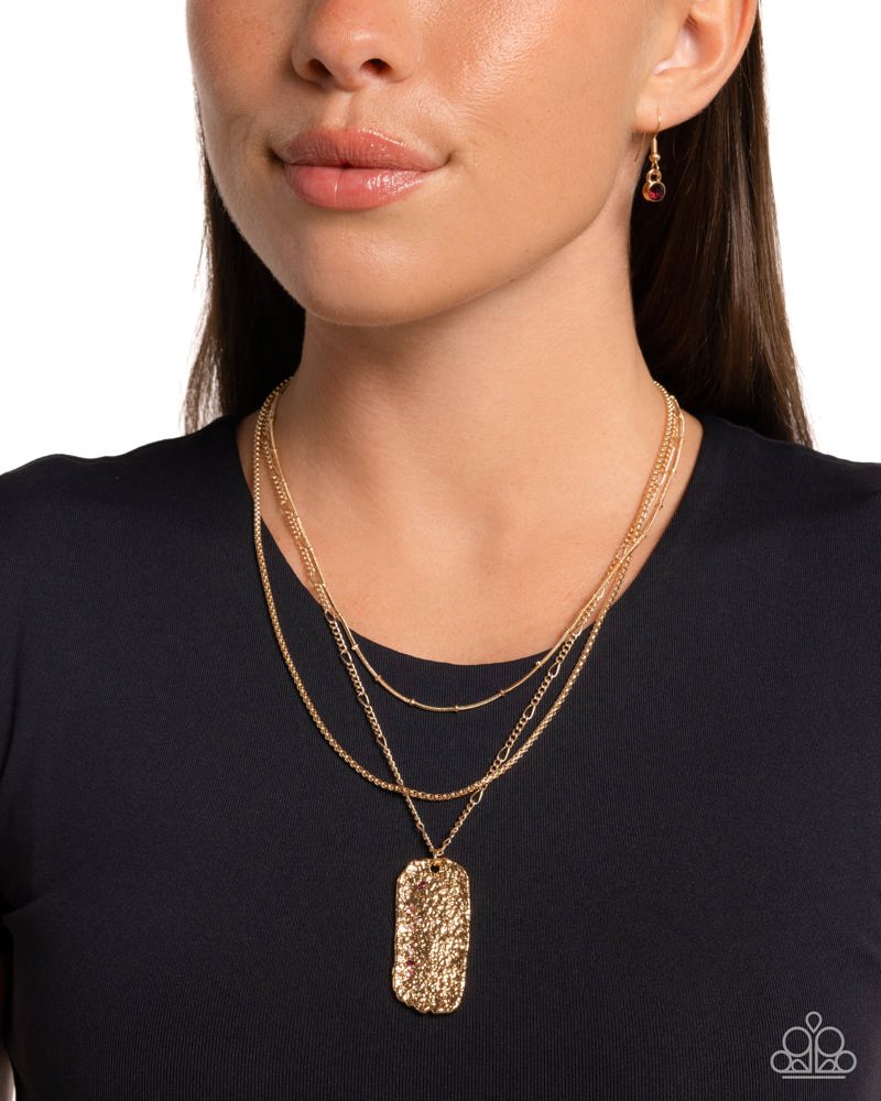 Spellbound Story Purple & Gold Necklace - Paparazzi Accessories