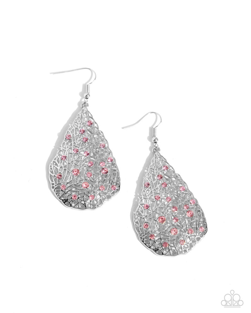 Stargazing Glamour Pink Earrings - Paparazzi Accessories