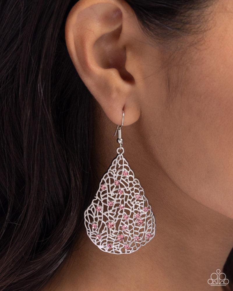 Stargazing Glamour Pink Earrings - Paparazzi Accessories