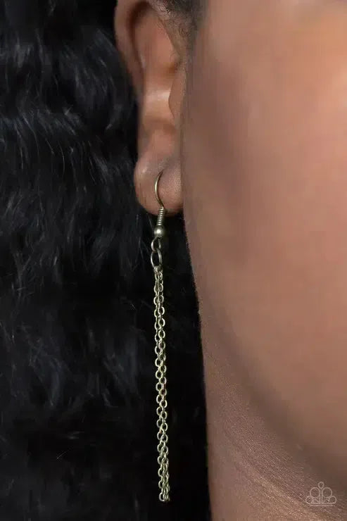 State of the ARTISAN Brass Necklace - Paparazzi Accessories - free matching earrings -CarasShop.com - Paparazzi Jewelry by Cara Jewels