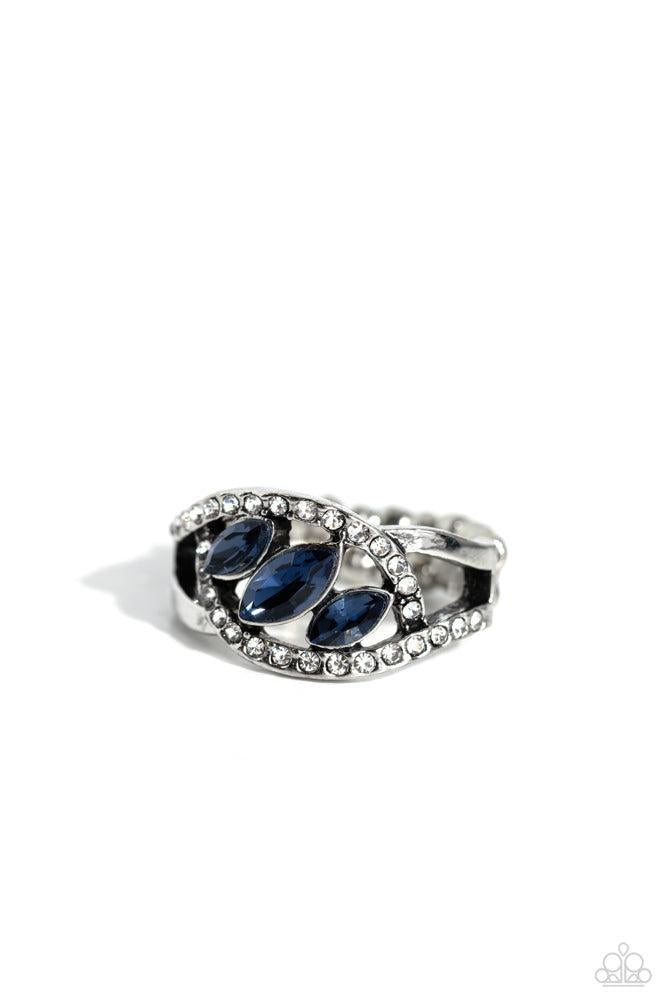 Stiletto Sparkle Blue Ring - Paparazzi Accessories