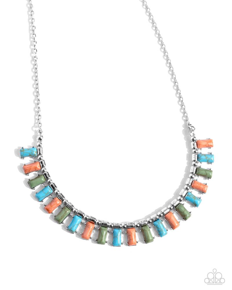 Stony Shimmer Blue Necklace - Paparazzi Accessories