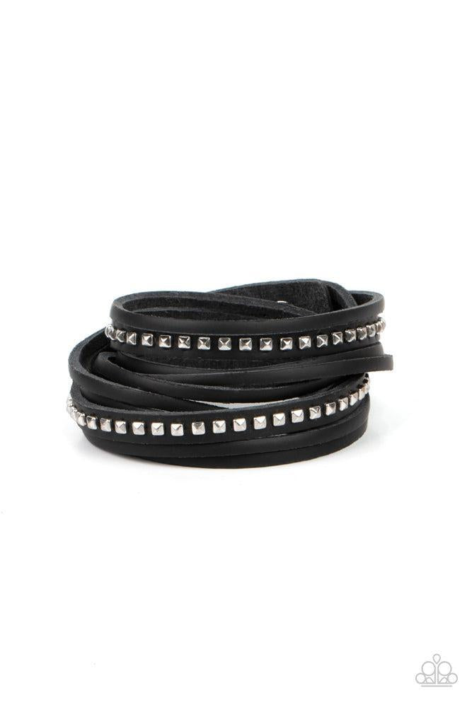 Studded Sensation Black Bracelet - Paparazzi Accessories