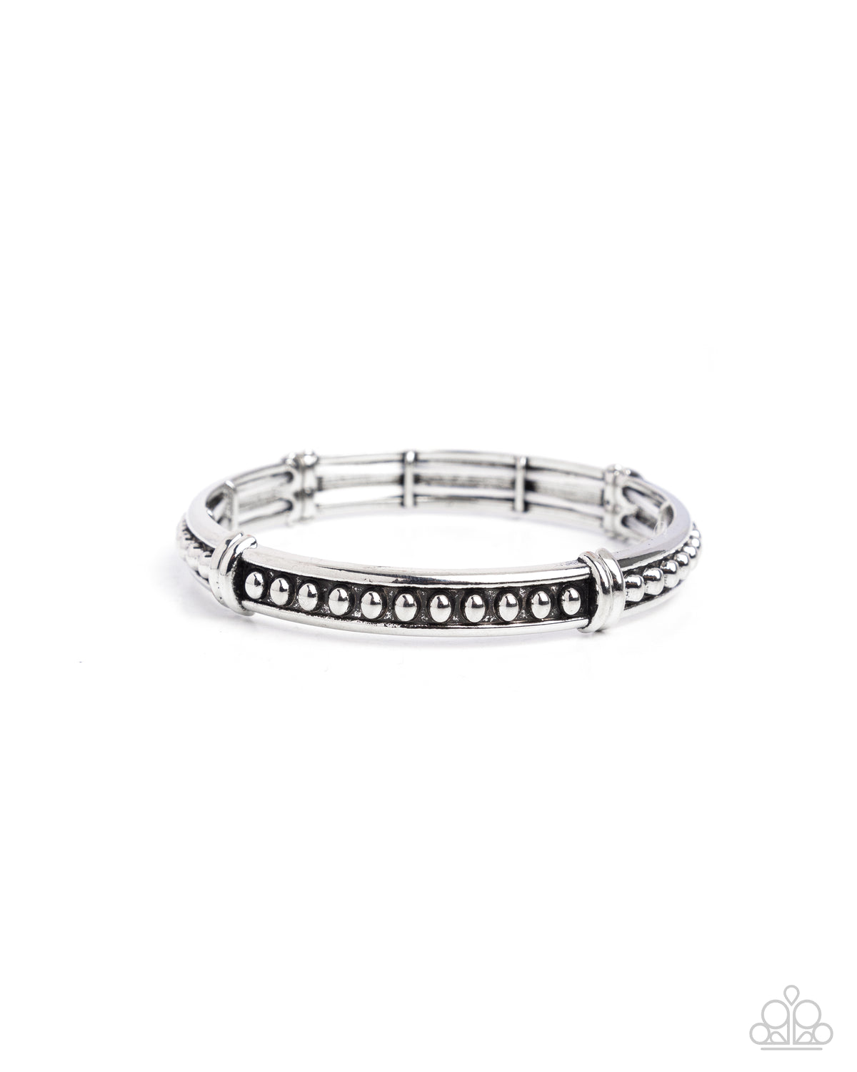 Studded Surprise Silver Bracelet - Paparazzi Accessories