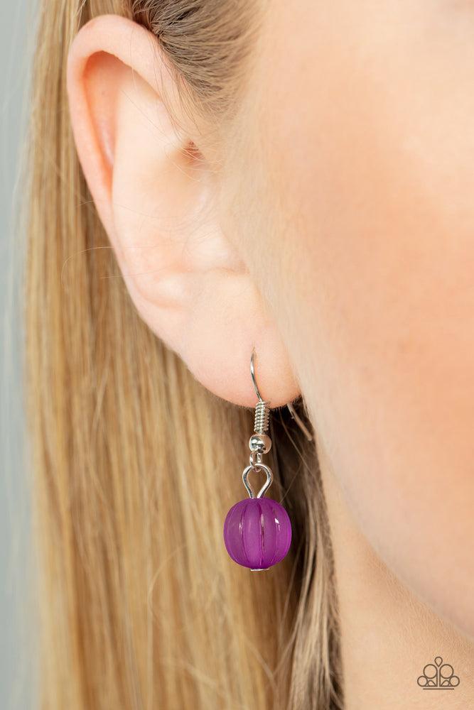 Summer Surprise Purple Necklace - Paparazzi Accessories - free matching earrings -CarasShop.com - Paparazzi Jewelry by Cara Jewels