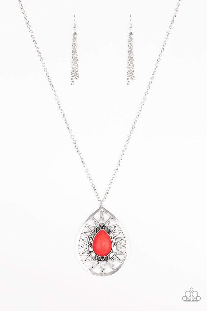 Summer Sunbeam Red Necklace - Paparazzi Accessories