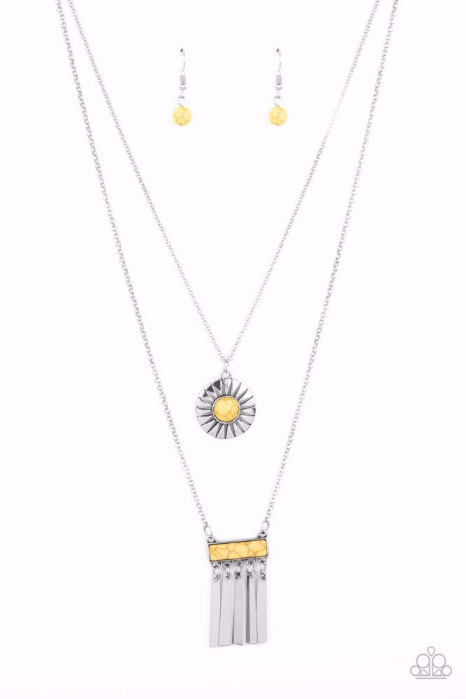 Sunburst Rustica Yellow Necklace - Paparazzi Accessories